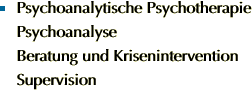  	 	Psychoanalytische Psychotherapie