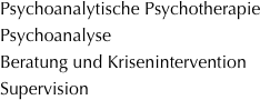 Psychoanalytische Psychotherapie